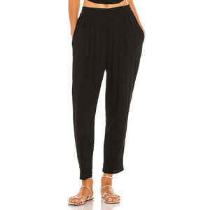 Indah 'Tanah' Solid 80s Black Pleated Trouser Size S